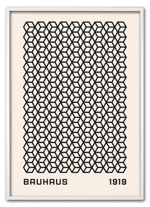 Bauhaus Geometric Mesh Hvid