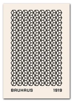 Bauhaus Geometric Mesh Plakat