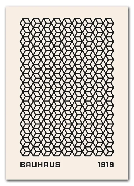 Bauhaus Geometric Mesh Plakat