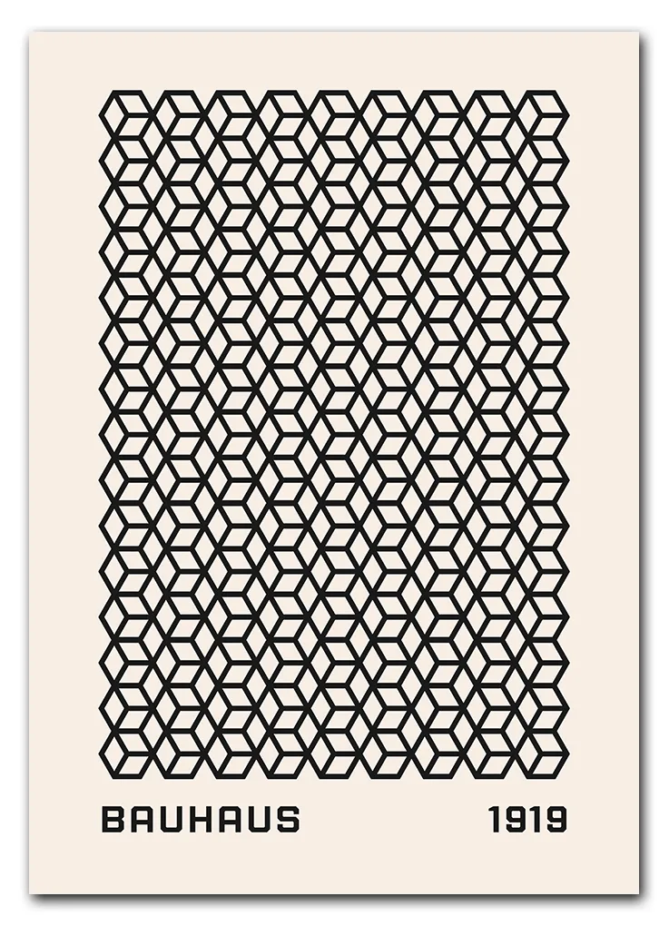 Bauhaus Geometric Mesh Plakat Bauhaus Geometric Mesh Plakat