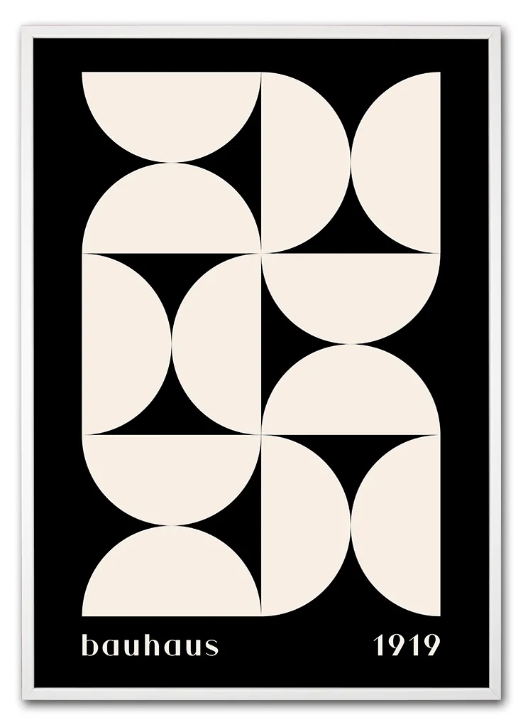 Bauhaus Pattern Grid – Black Edition Hvid