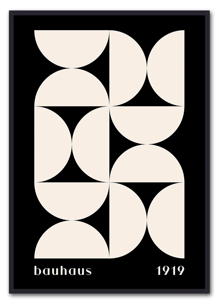 Bauhaus Pattern Grid – Black Edition Sort
