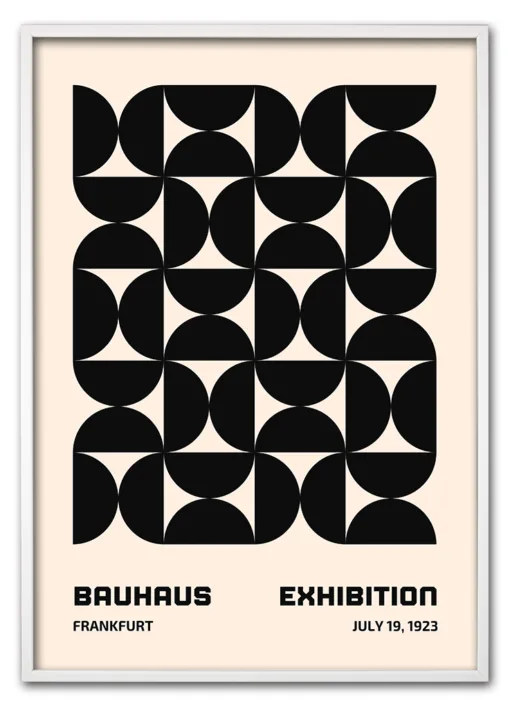 Bauhaus Pattern Grid – Black Hvid