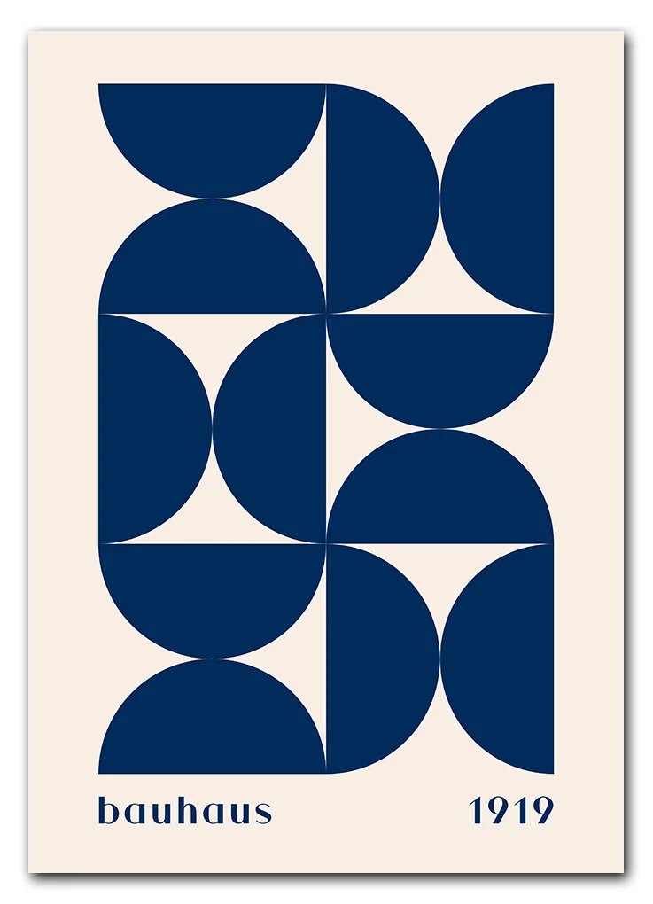 Bauhaus Pattern Grid – Blue Edition Plakat Bauhaus Pattern Grid – Blue Edition Plakat