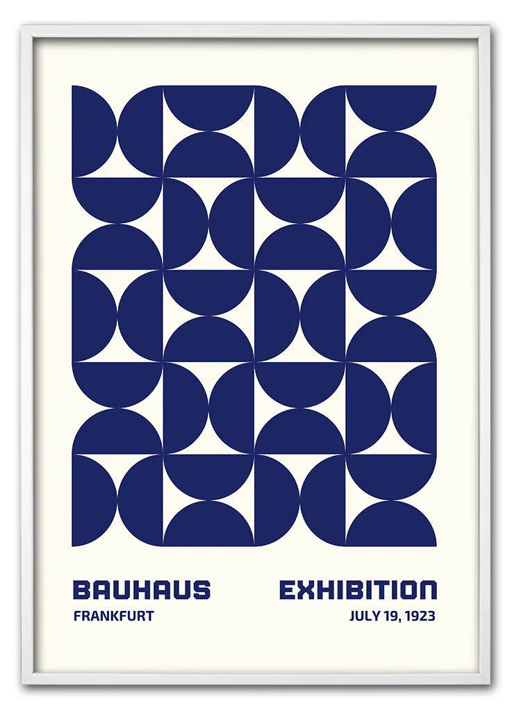 Bauhaus Repeats No. 01 – Blue Hvid Bauhaus Repeats No. 01 – Blue Hvid