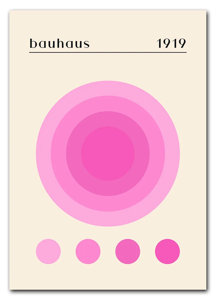 Bauhaus Spectrum Pink Plakat