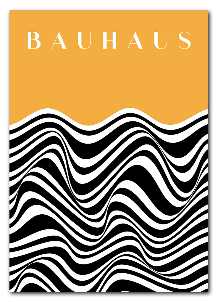Bauhaus Waveform No. 01 – Mustard Plakat