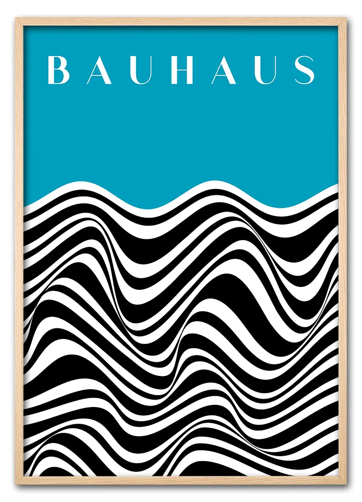 Bauhaus Waveform No. 02 – Cyan Eg Bauhaus Waveform No. 02 – Cyan Eg
