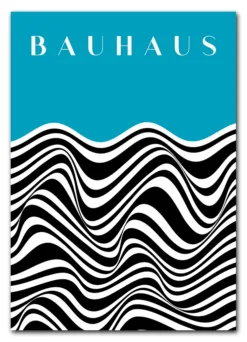 Bauhaus Waveform No. 02 – Cyan Plakat