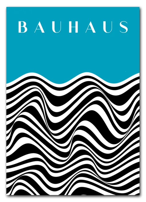 Bauhaus Waveform No. 02 – Cyan Plakat
