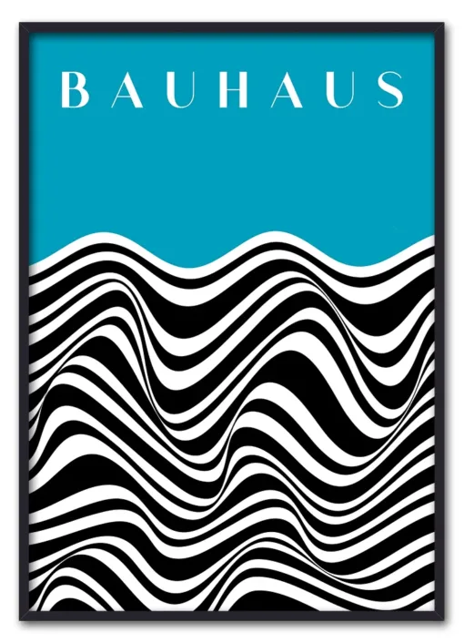 Bauhaus Waveform No. 02 – Cyan Sort