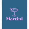 Martini in Blue Hvid