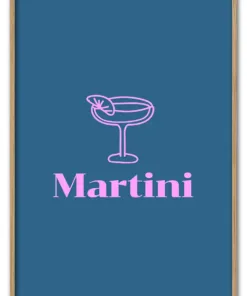 Martini in Blue Massiv Eg