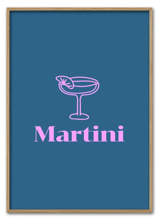 Martini in Blue Massiv Eg