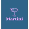 Martini in Blue Plakat