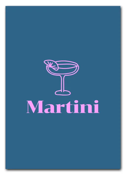 Martini in Blue Plakat