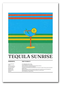 Retro Tequila Sunrise Pop