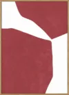 Abstract Red on white