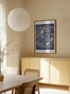 Alternative view of Carp In Waves During Meij Period