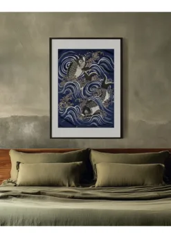 Alternative view of Carp In Waves During Meij Period