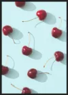 Cherries on turquoise background_Sort