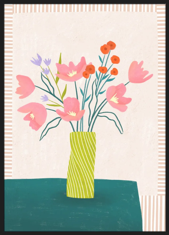 Colorful Blossoms in Stripes_Sort