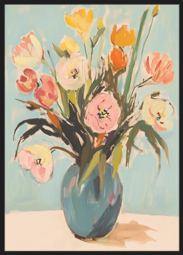 Colorful Flowers in Vase_Sort