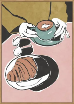 Croissant et cafe au lait