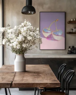 Alternative view of Disco Ball Cherries on Pastel Background