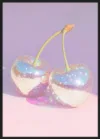 Disco Ball Cherries on Pastel Background_Sort