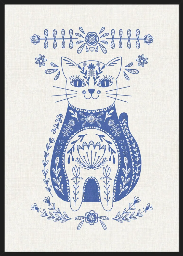 Folksy Cat Blue_Sort