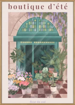 French Flowershop Poster
