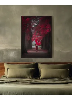 Alternative view of Kimono in red