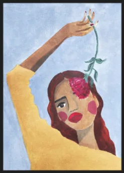 Alternative view of Magda with flower