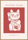 Maneki-Neko Cat Red