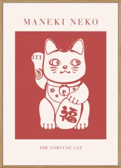Maneki-Neko Cat Red