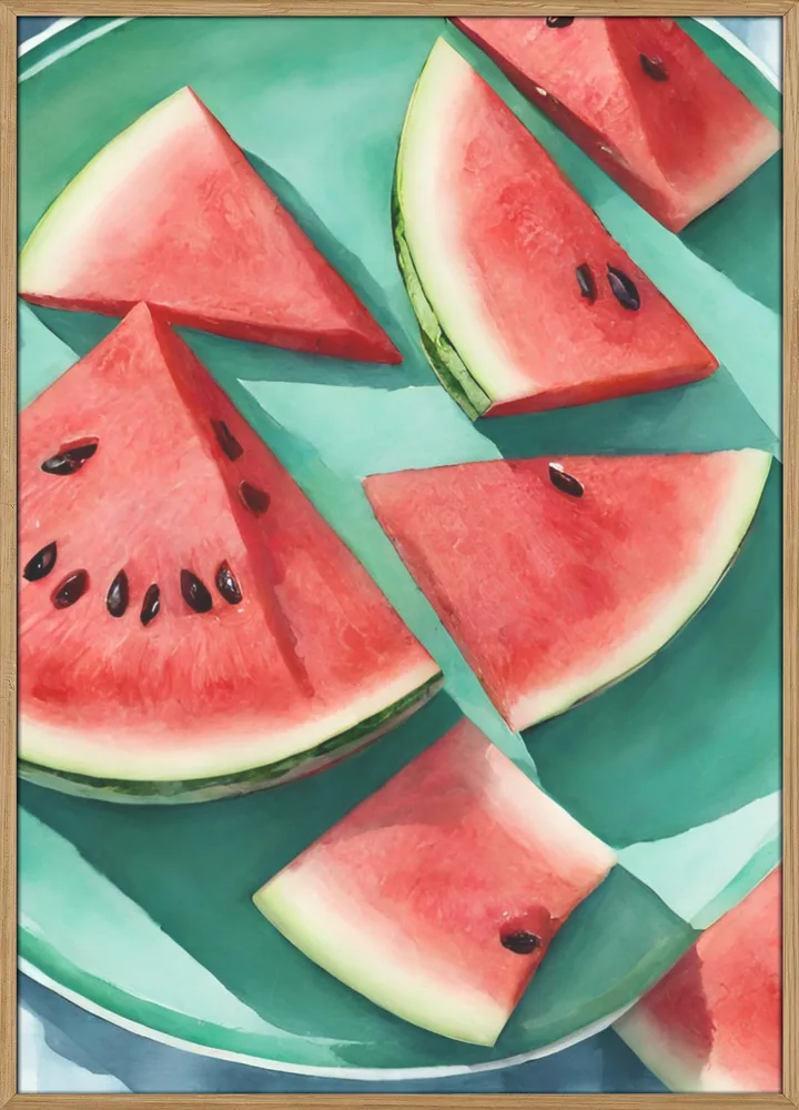 Melon slices on a plate_Massiv eg