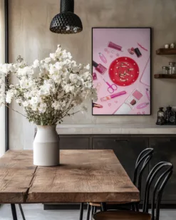 Alternative view of Messy dresser with ashtray