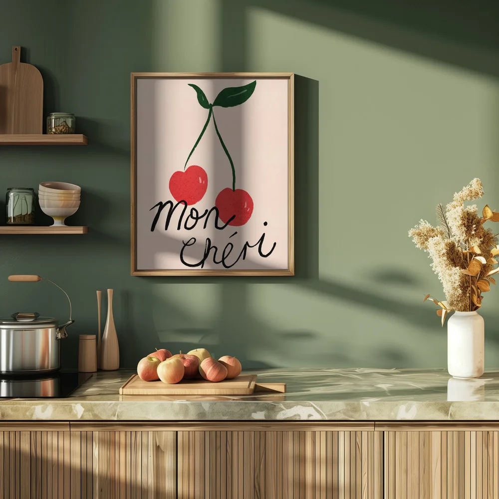 Mon Cheri Cherry Typography Poster_Int2