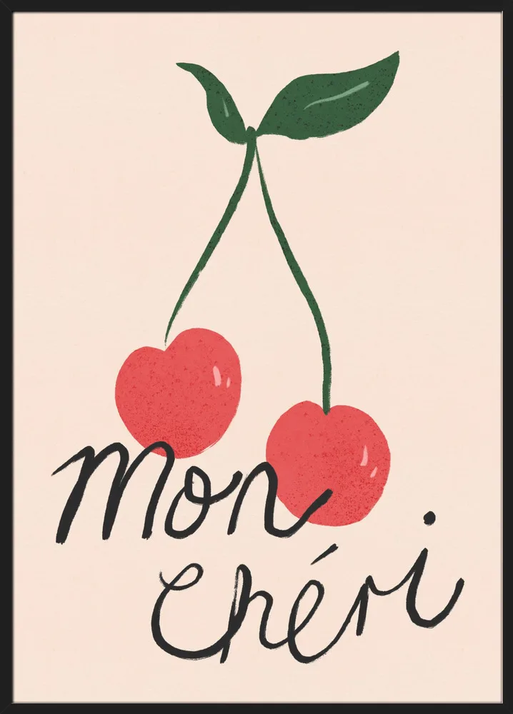 Mon Cheri Cherry Typography Poster_Sort