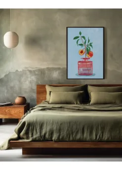 Alternative view of Peach Tree in Vase