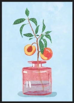 Alternative view of Peach Tree in Vase