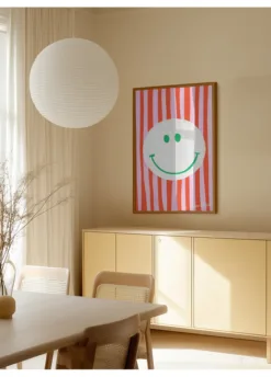 Alternative view of Pink Smiley In Stripes