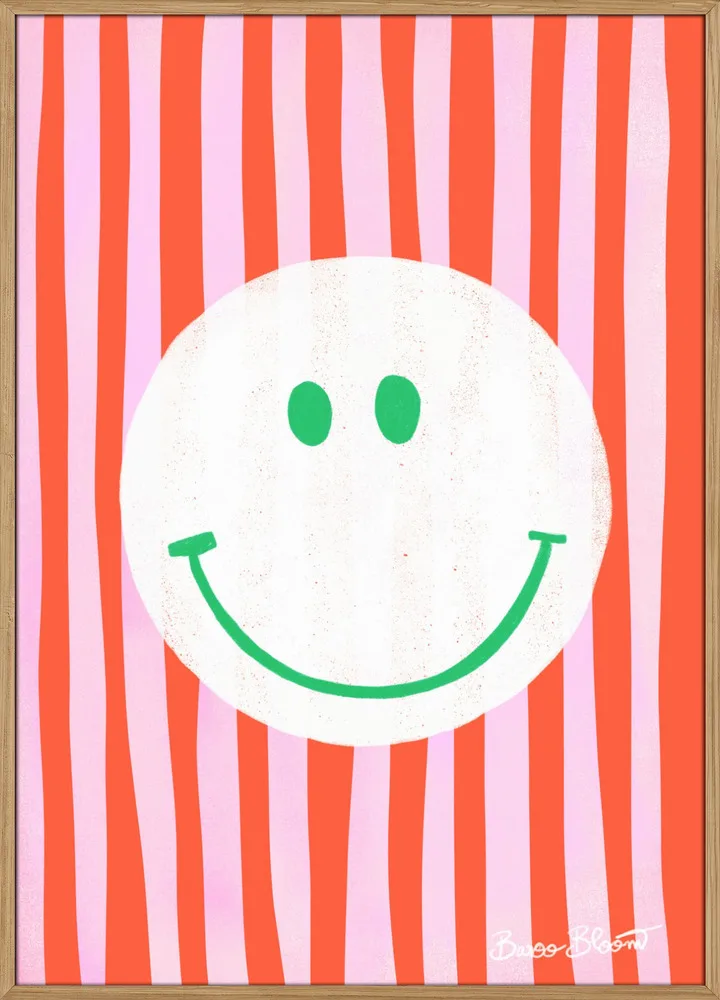 Pink Smiley In Stripes_Massiv eg