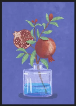 Alternative view of Pomegranate in Vase