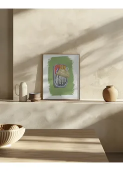 Alternative view of Sardine Can on Green Paint