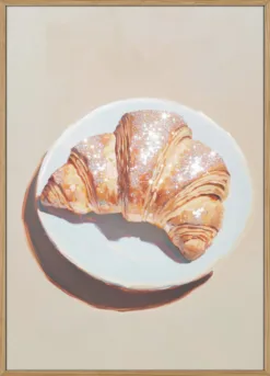 Sparkling Croissant on a Plate