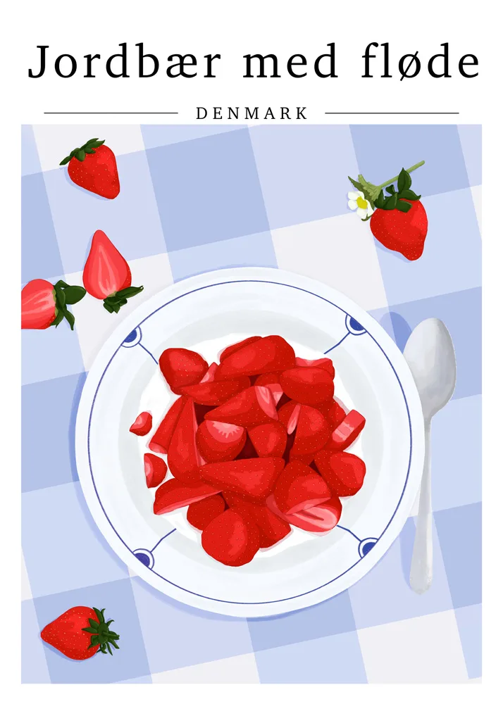Strawberry with cream - Denmark