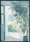 Sunlit Veranda With Potted Plants_Sort