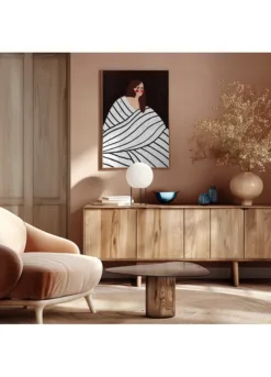 Alternative view of The Woman With Black and White Stripes